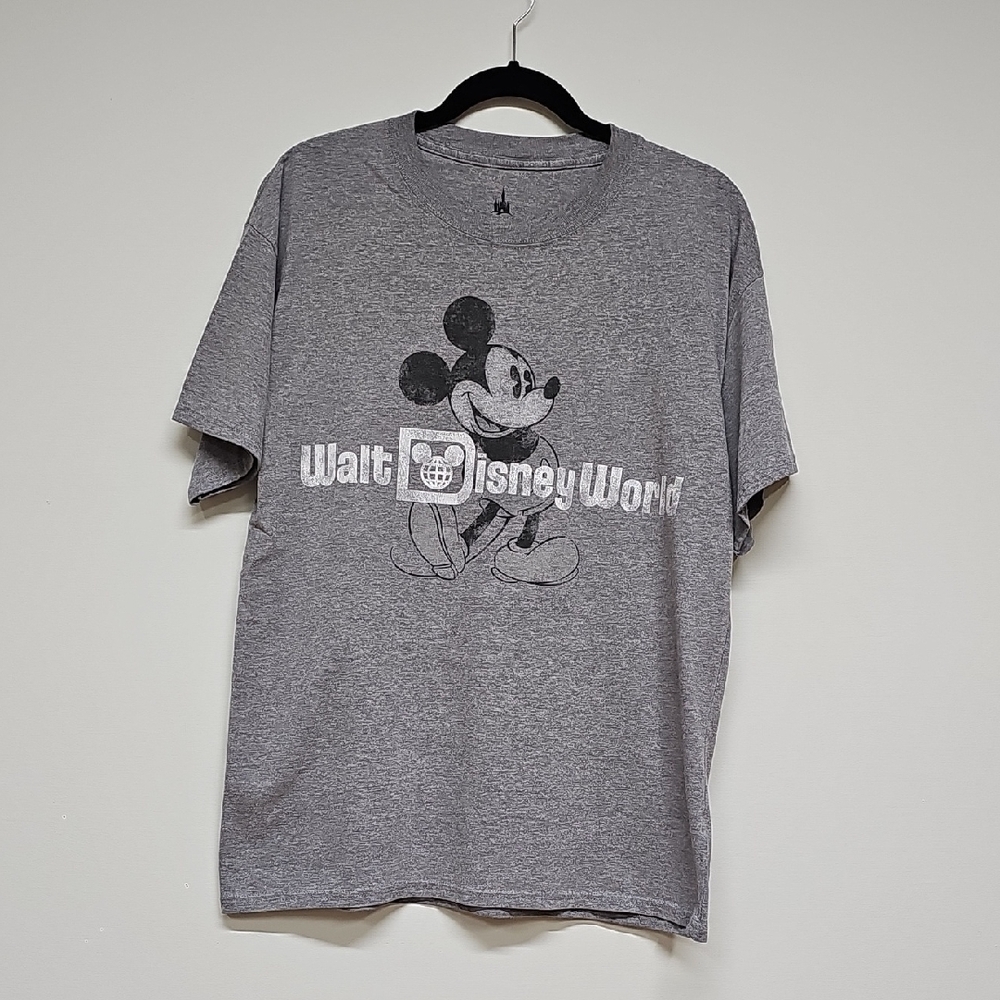 Disney Mickey Mouse Graphic Tee, Gray, Size Large